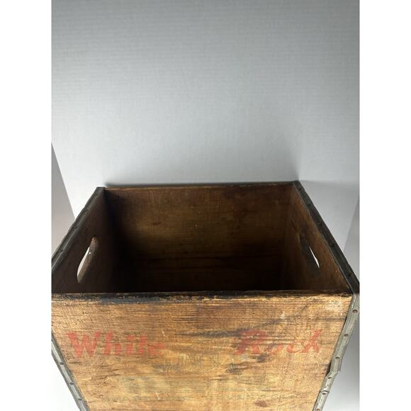 Rare/Vintage White Rock Wooden Bottle Crate From Native American 50s - Picture 8 of 11